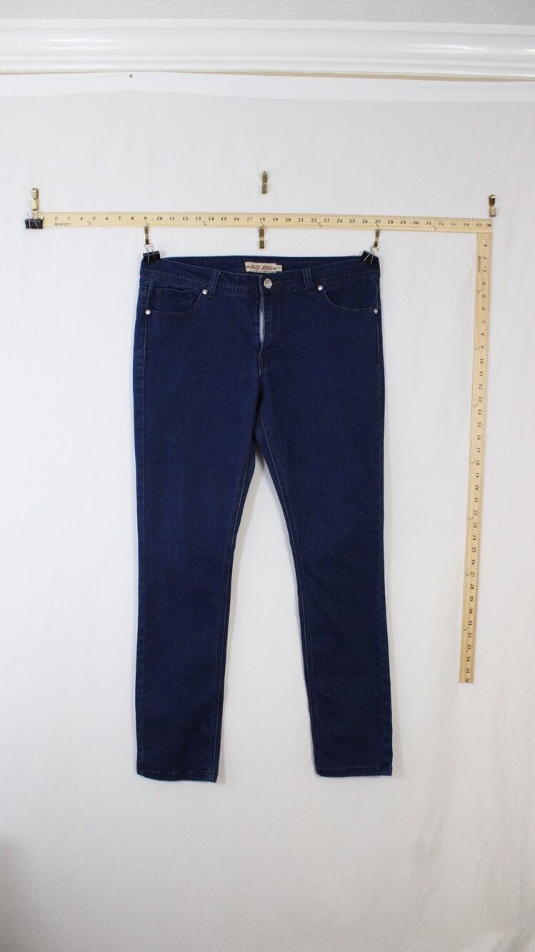 Buzz Jeans Women 17/18 Skinny Jeans Dark Wash Stretch Denim Rhinestone Pockets